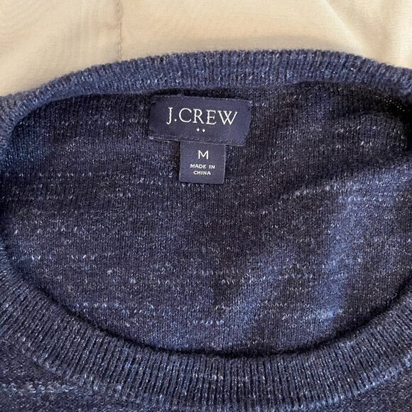 J Crew Navy Knit Sweater - Size Medium (Fits like a Small) - Picture 3 of 6